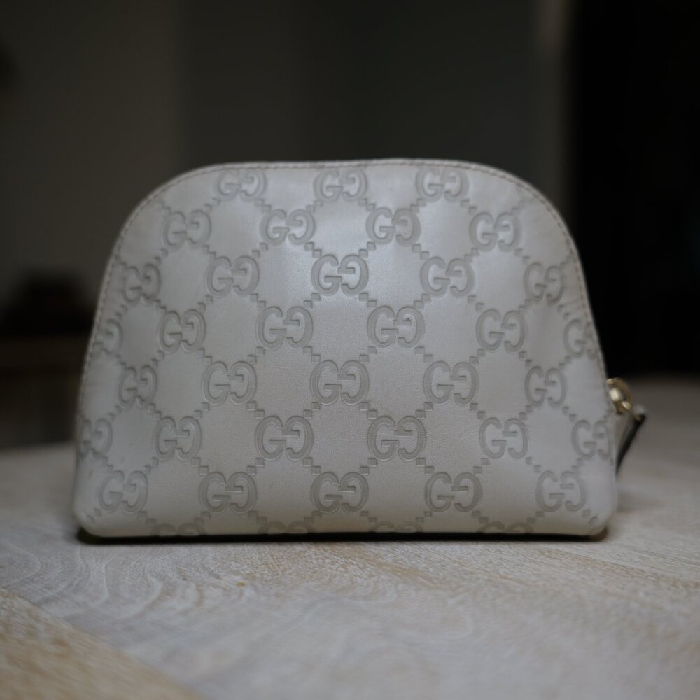 Authentic GUCCI Guccissima GG Leather Makeup Cosmetics Pouch - Picture 5 of 16